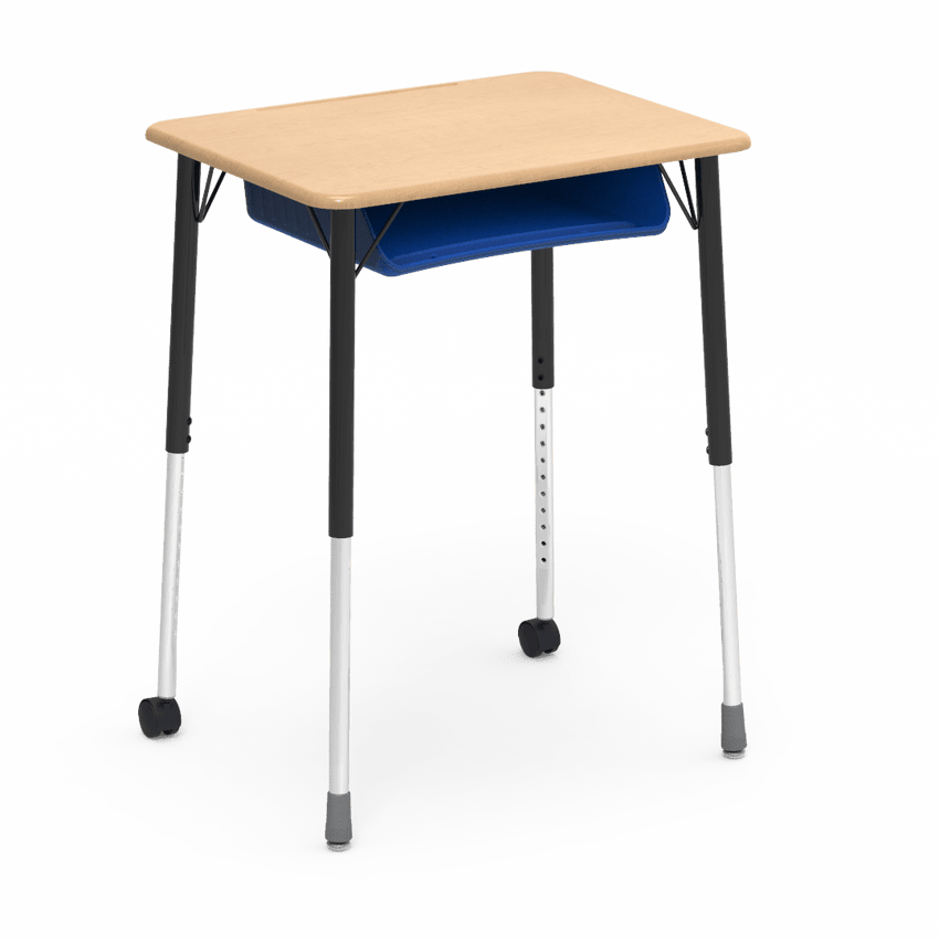 Virco ZUMA Series Student Desk with Book Box Adj Height 26"W x 20"D x 22"-34"H (DESK-ZADJ2026BOXMC2) - SchoolOutlet