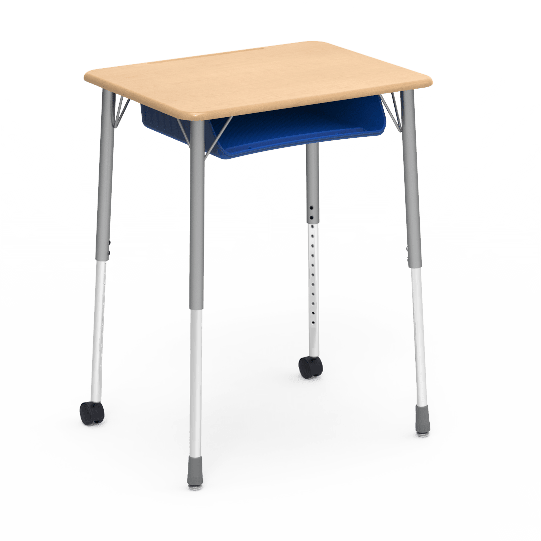 Virco ZUMA Series Student Desk with Book Box Adj Height 26"W x 20"D x 22"-34"H (DESK-ZADJ2026BOXMC2) - SchoolOutlet