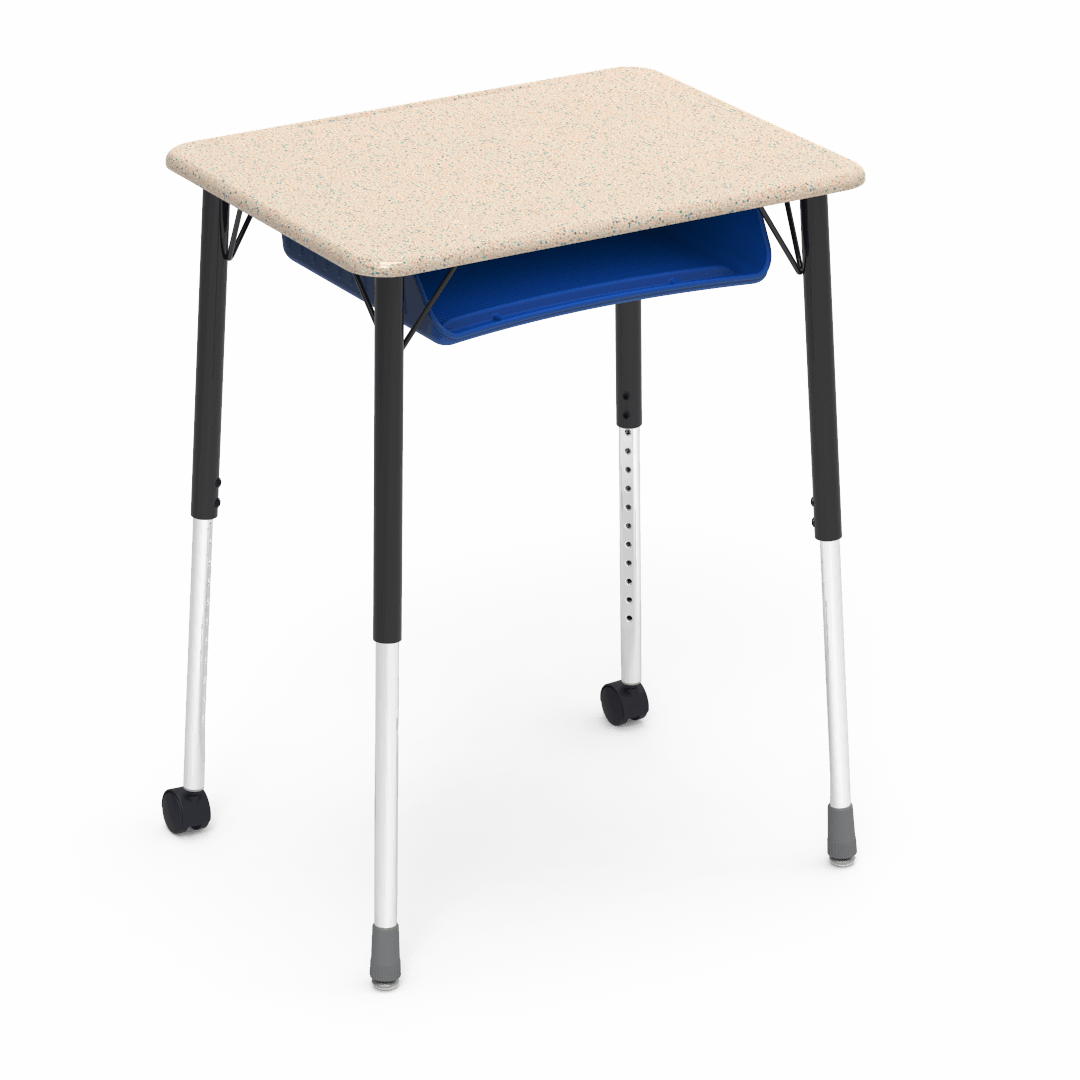 Virco ZUMA Series Student Desk with Book Box Adj Height 26"W x 20"D x 22"-34"H (DESK-ZADJ2026BOXMC2) - SchoolOutlet