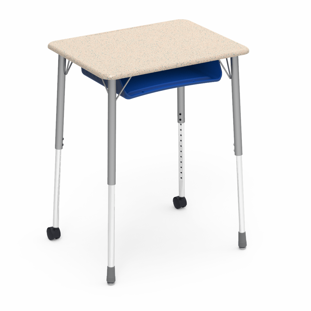 Virco ZUMA Series Student Desk with Book Box Adj Height 26"W x 20"D x 22"-34"H (DESK-ZADJ2026BOXMC2) - SchoolOutlet