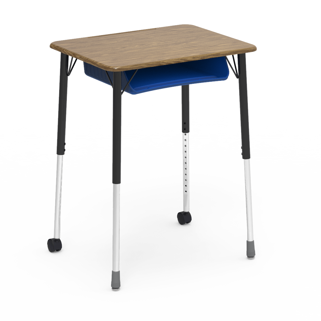 Virco ZUMA Series Student Desk with Book Box Adj Height 26"W x 20"D x 22"-34"H (DESK-ZADJ2026BOXMC2) - SchoolOutlet