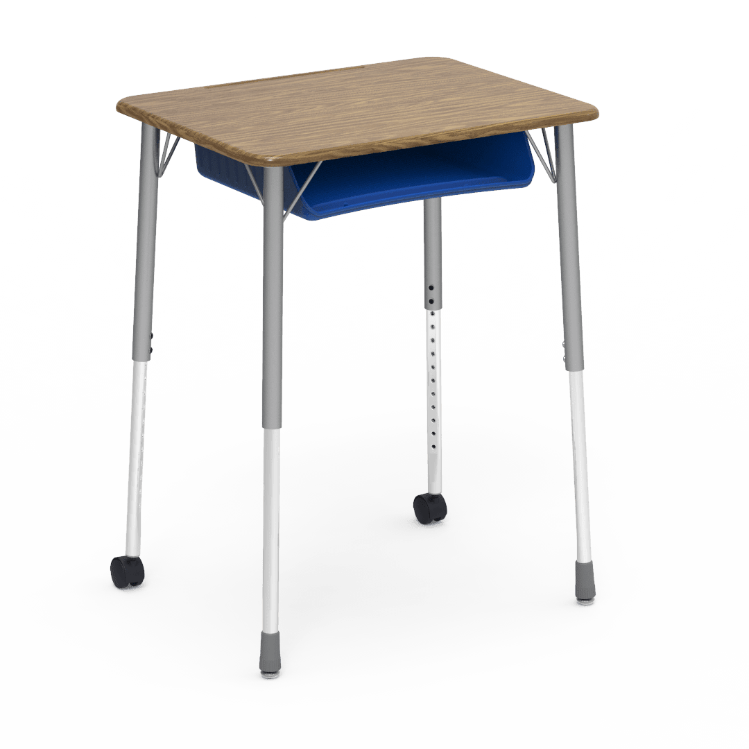 Virco ZUMA Series Student Desk with Book Box Adj Height 26"W x 20"D x 22"-34"H (DESK-ZADJ2026BOXMC2) - SchoolOutlet