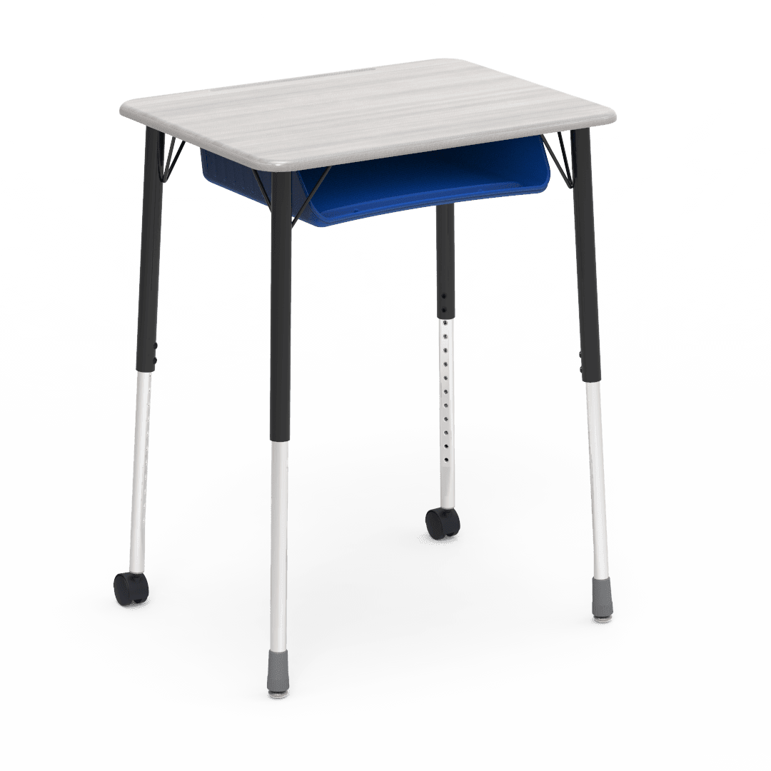 Virco ZUMA Series Student Desk with Book Box Adj Height 26"W x 20"D x 22"-34"H (DESK-ZADJ2026BOXMC2) - SchoolOutlet