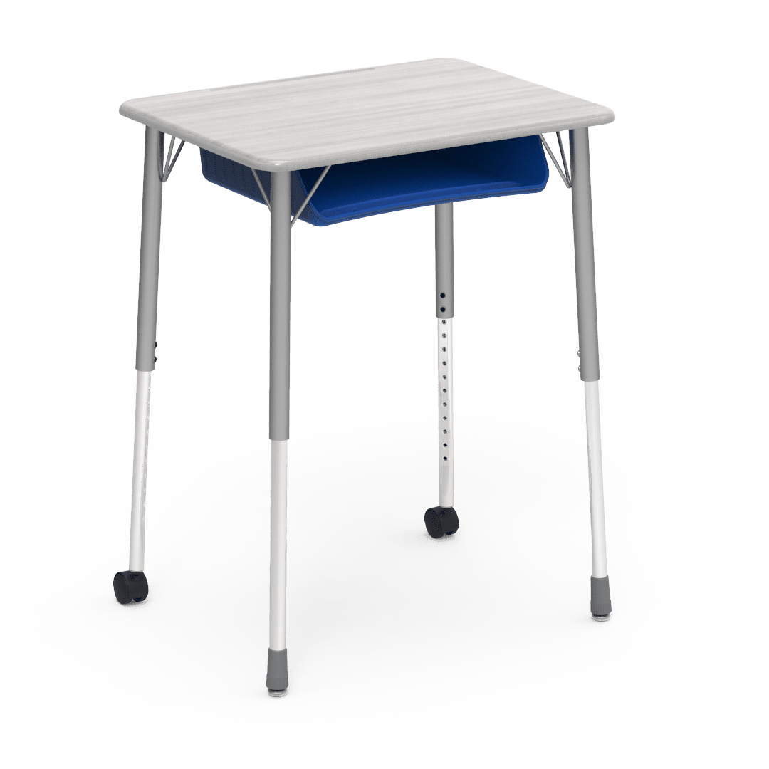Virco ZUMA Series Student Desk with Book Box Adj Height 26"W x 20"D x 22"-34"H (DESK-ZADJ2026BOXMC2) - SchoolOutlet