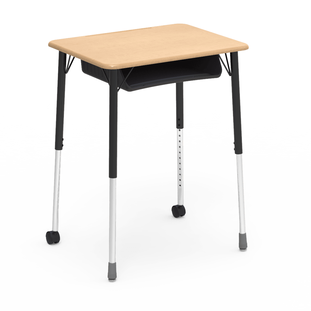 Virco ZUMA Series Student Desk with Book Box Adj Height 26"W x 20"D x 22"-34"H (DESK-ZADJ2026BOXMC2) - SchoolOutlet