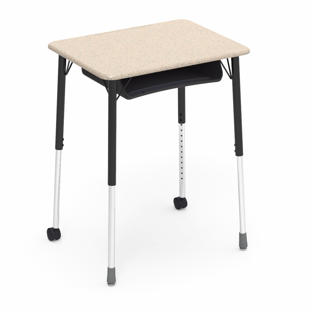 Virco ZUMA Series Student Desk with Book Box Adj Height 26"W x 20"D x 22"-34"H (DESK-ZADJ2026BOXMC2) - SchoolOutlet