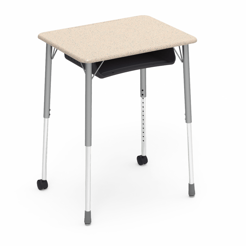 Virco ZUMA Series Student Desk with Book Box Adj Height 26"W x 20"D x 22"-34"H (DESK-ZADJ2026BOXMC2) - SchoolOutlet