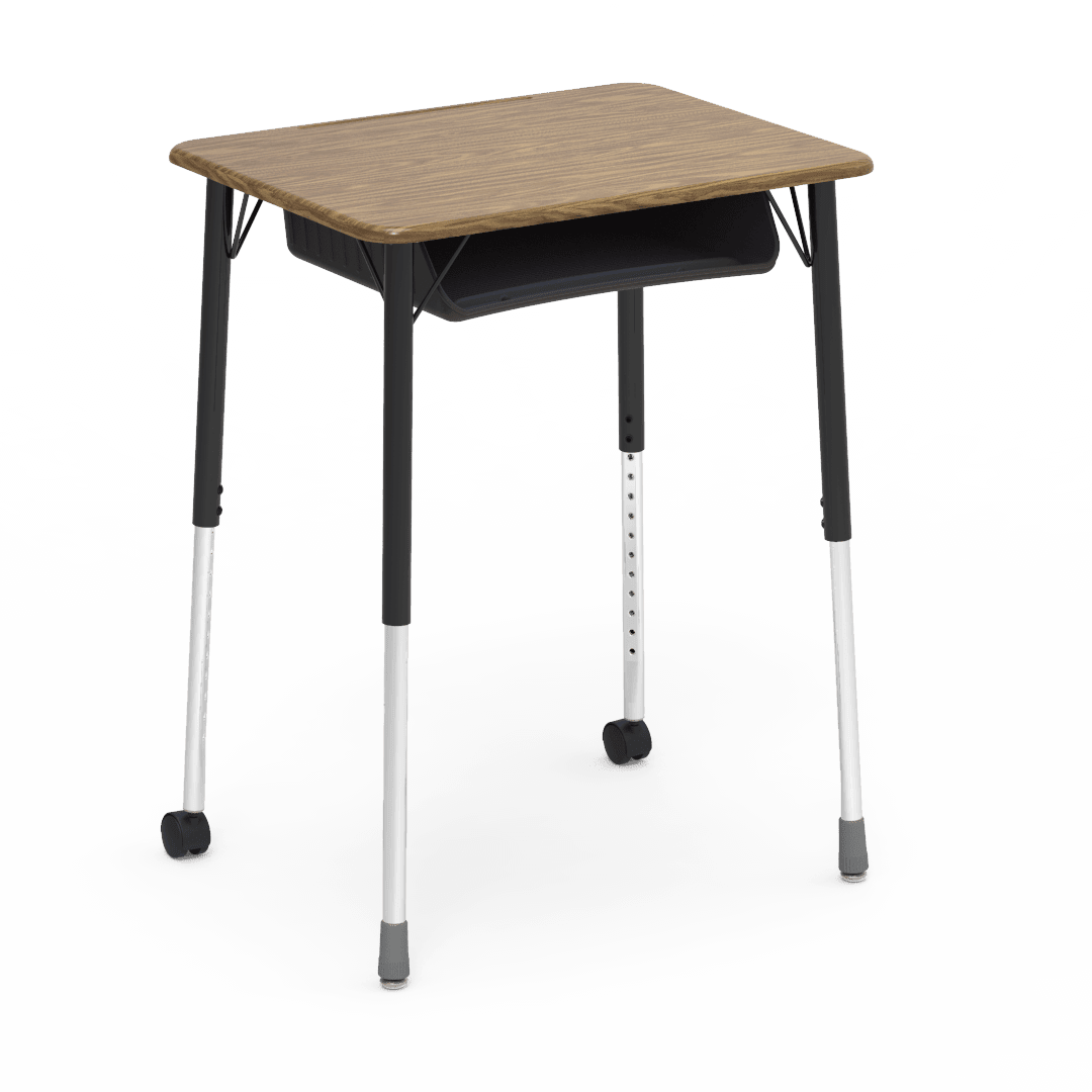 Virco ZUMA Series Student Desk with Book Box Adj Height 26"W x 20"D x 22"-34"H (DESK-ZADJ2026BOXMC2) - SchoolOutlet