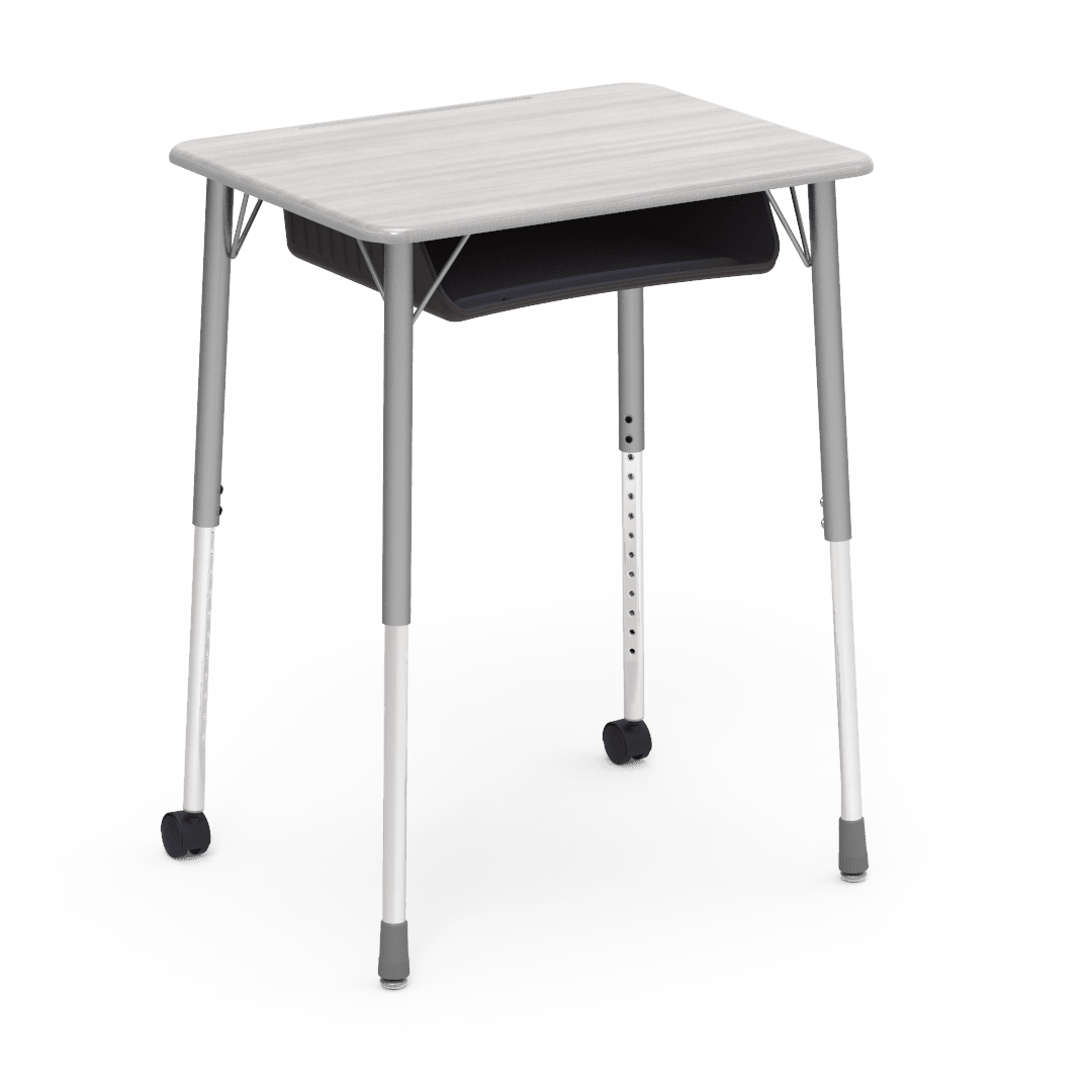 Virco ZUMA Series Student Desk with Book Box Adj Height 26"W x 20"D x 22"-34"H (DESK-ZADJ2026BOXMC2) - SchoolOutlet