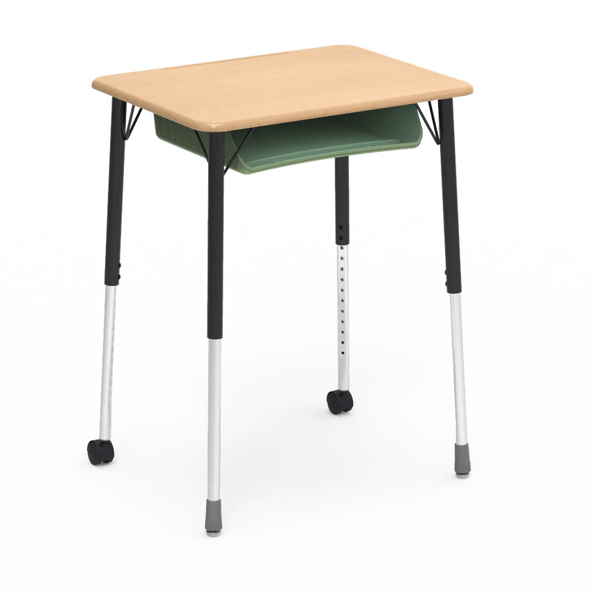 Virco ZUMA Series Student Desk with Book Box Adj Height 26"W x 20"D x 22"-34"H (DESK-ZADJ2026BOXMC2) - SchoolOutlet