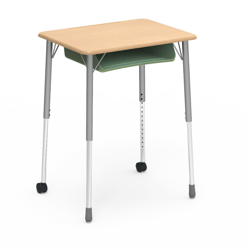 Virco ZUMA Series Student Desk with Book Box Adj Height 26"W x 20"D x 22"-34"H (DESK-ZADJ2026BOXMC2) - SchoolOutlet