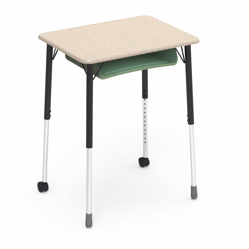 Virco ZUMA Series Student Desk with Book Box Adj Height 26"W x 20"D x 22"-34"H (DESK-ZADJ2026BOXMC2) - SchoolOutlet