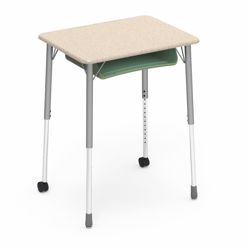 Virco ZUMA Series Student Desk with Book Box Adj Height 26"W x 20"D x 22"-34"H (DESK-ZADJ2026BOXMC2) - SchoolOutlet