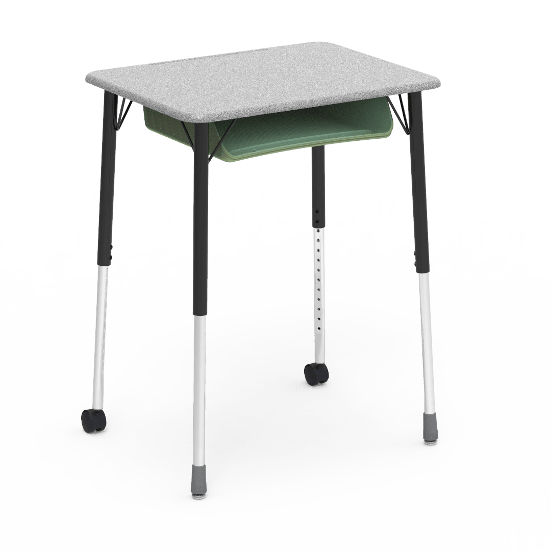 Virco ZUMA Series Student Desk with Book Box Adj Height 26"W x 20"D x 22"-34"H (DESK-ZADJ2026BOXMC2) - SchoolOutlet