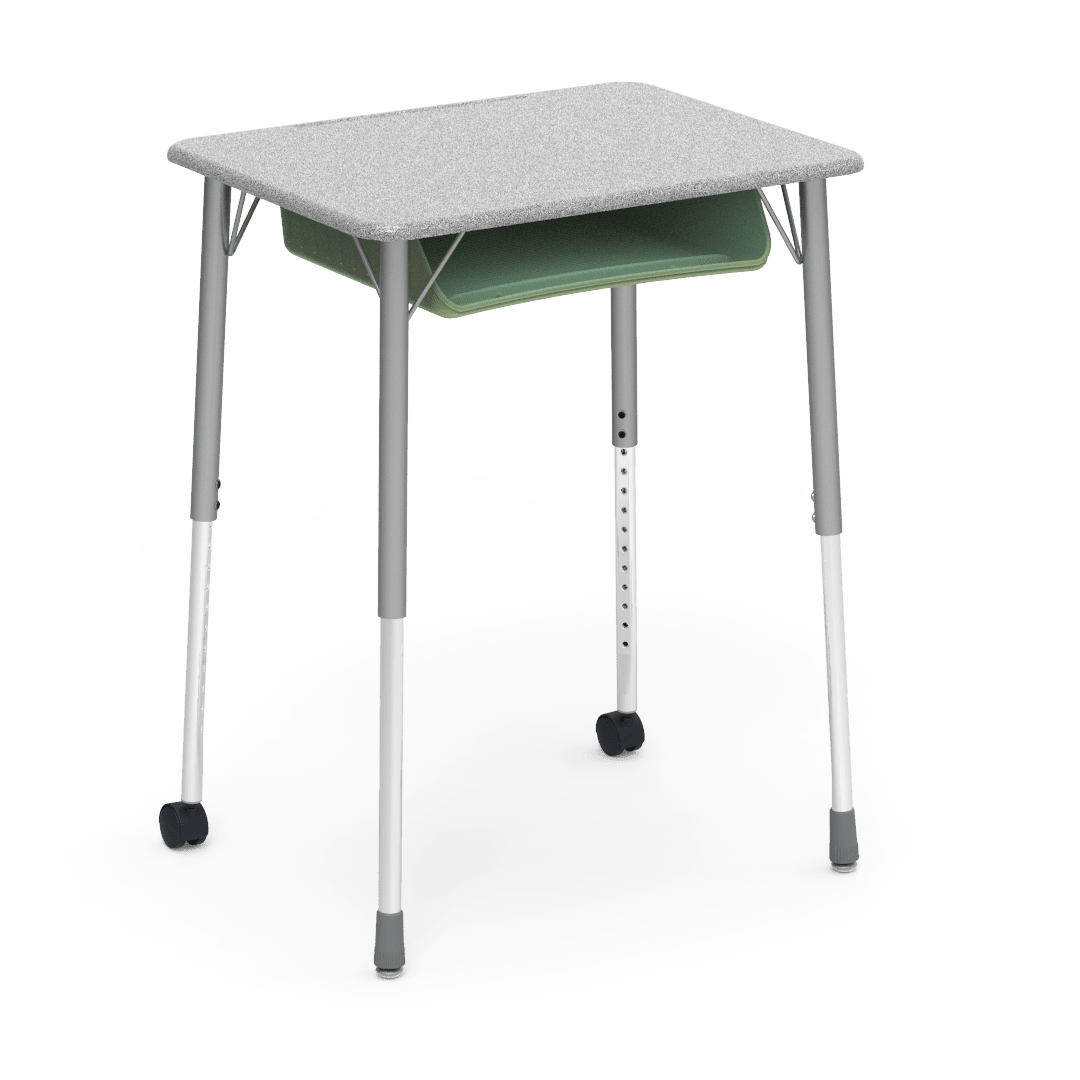 Virco ZUMA Series Student Desk with Book Box Adj Height 26"W x 20"D x 22"-34"H (DESK-ZADJ2026BOXMC2) - SchoolOutlet