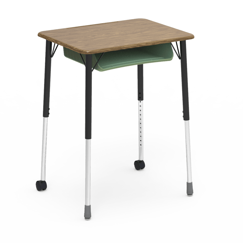 Virco ZUMA Series Student Desk with Book Box Adj Height 26"W x 20"D x 22"-34"H (DESK-ZADJ2026BOXMC2) - SchoolOutlet