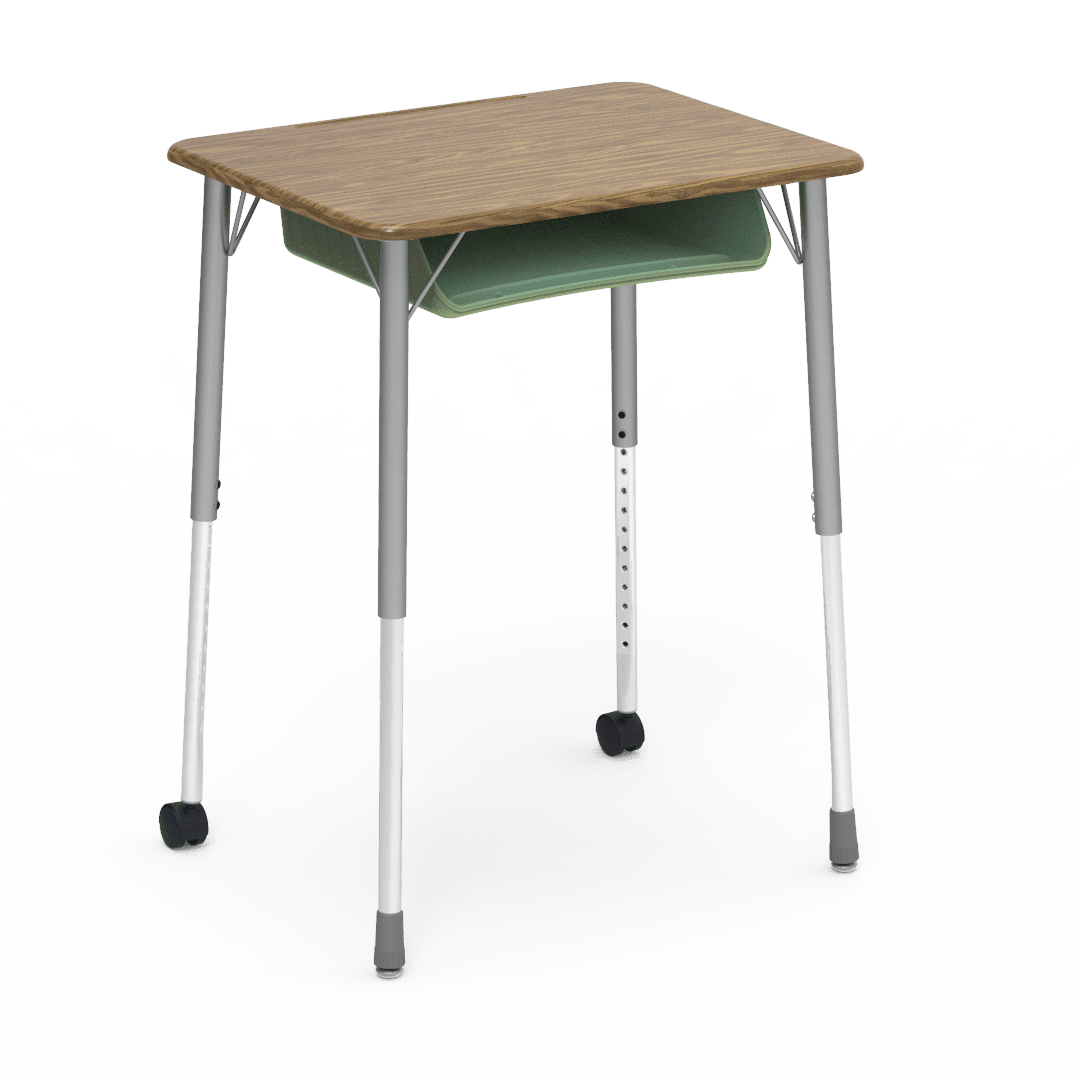 Virco ZUMA Series Student Desk with Book Box Adj Height 26"W x 20"D x 22"-34"H (DESK-ZADJ2026BOXMC2) - SchoolOutlet