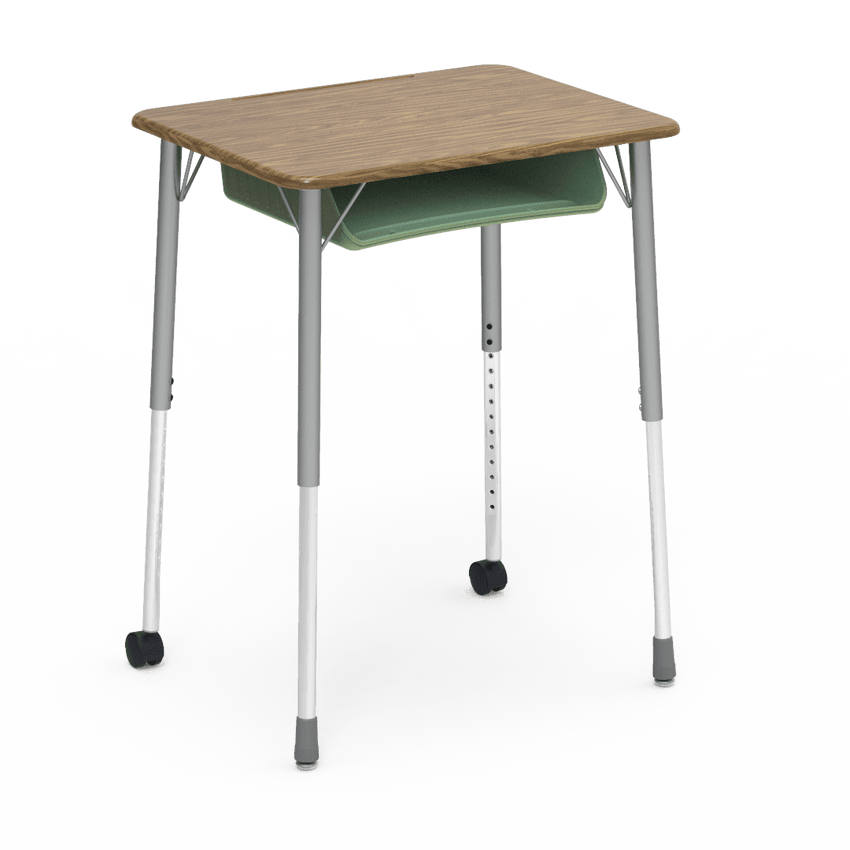 Virco ZUMA Series Student Desk with Book Box Adj Height 26"W x 20"D x 22"-34"H (DESK-ZADJ2026BOXMC2) - SchoolOutlet