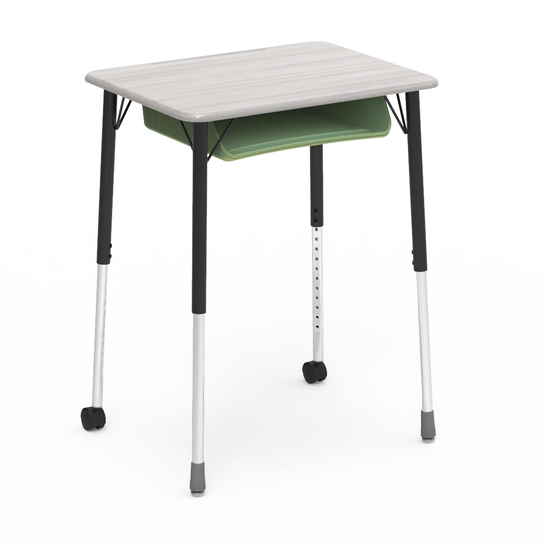 Virco ZUMA Series Student Desk with Book Box Adj Height 26"W x 20"D x 22"-34"H (DESK-ZADJ2026BOXMC2) - SchoolOutlet