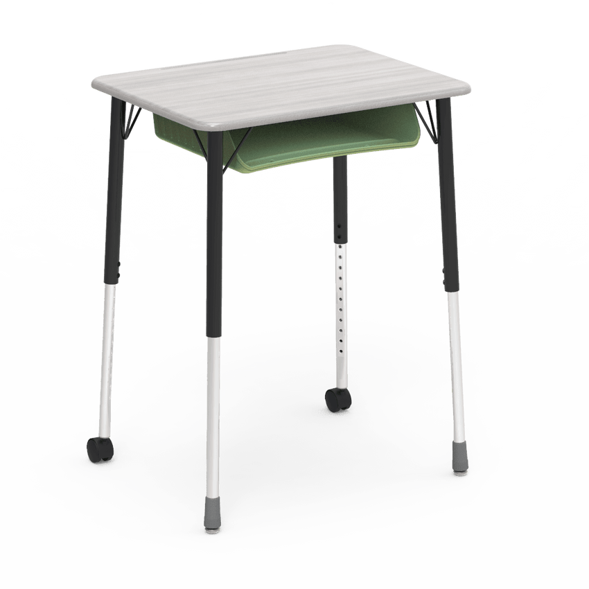 Virco ZUMA Series Student Desk with Book Box Adj Height 26"W x 20"D x 22"-34"H (DESK-ZADJ2026BOXMC2) - SchoolOutlet