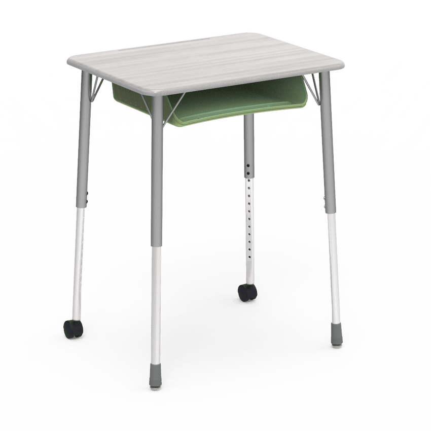 Virco ZUMA Series Student Desk with Book Box Adj Height 26"W x 20"D x 22"-34"H (DESK-ZADJ2026BOXMC2) - SchoolOutlet