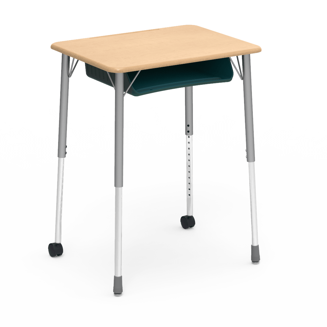 Virco ZUMA Series Student Desk with Book Box Adj Height 26"W x 20"D x 22"-34"H (DESK-ZADJ2026BOXMC2) - SchoolOutlet