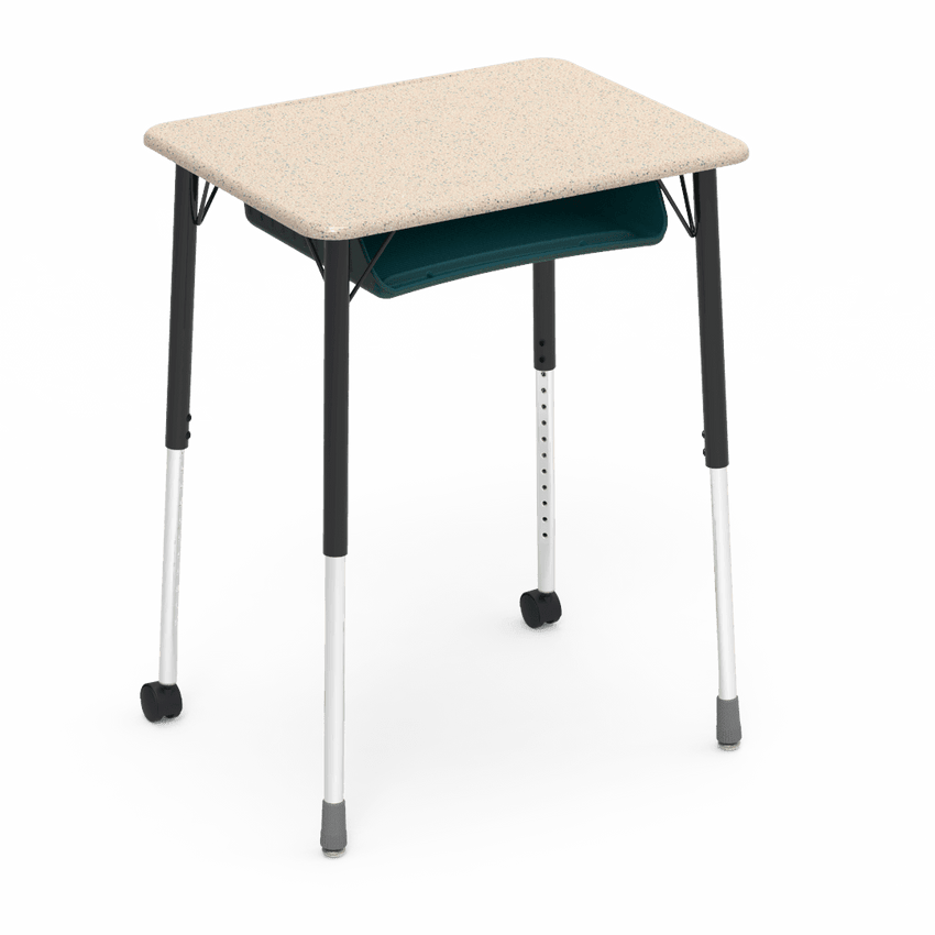 Virco ZUMA Series Student Desk with Book Box Adj Height 26"W x 20"D x 22"-34"H (DESK-ZADJ2026BOXMC2) - SchoolOutlet