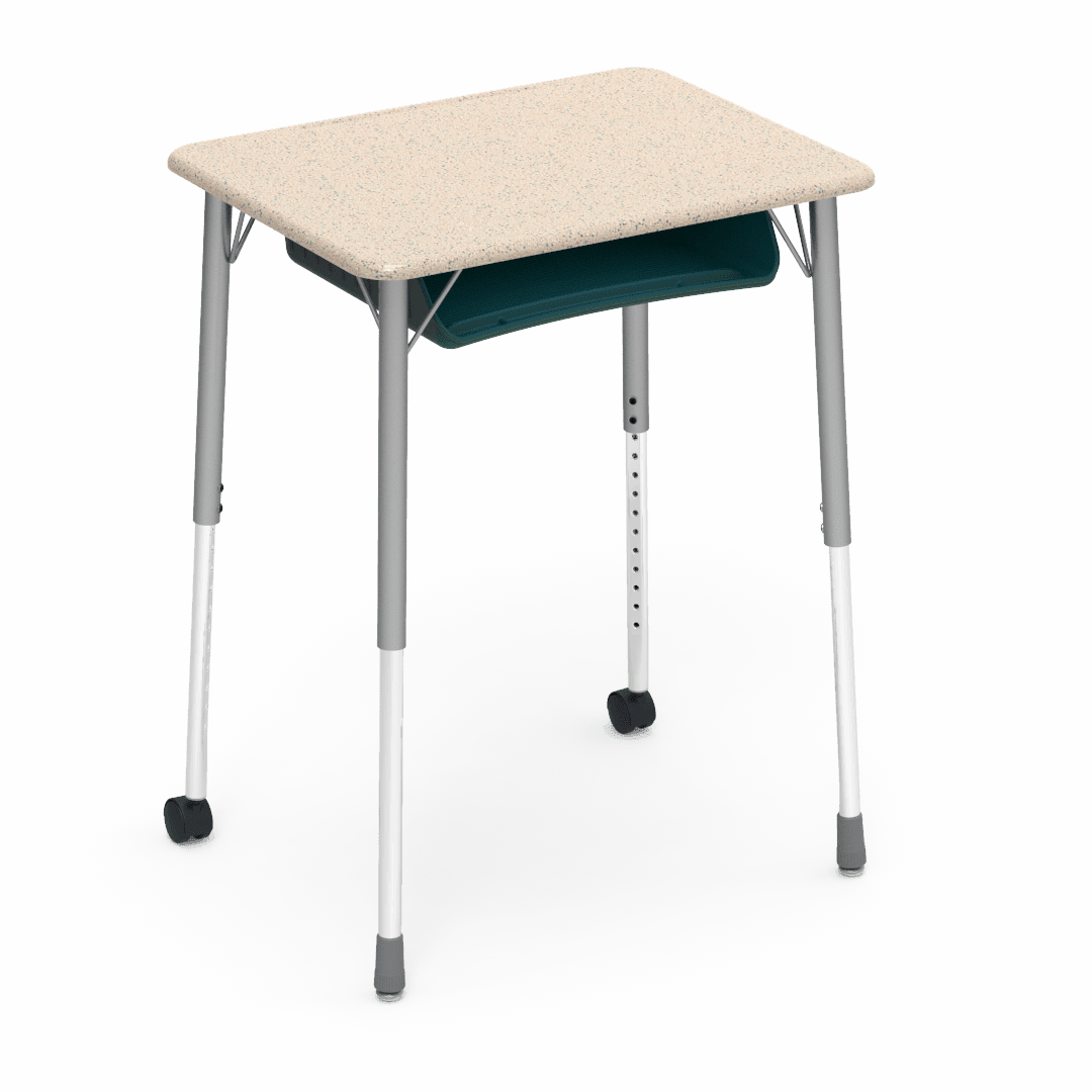 Virco ZUMA Series Student Desk with Book Box Adj Height 26"W x 20"D x 22"-34"H (DESK-ZADJ2026BOXMC2) - SchoolOutlet