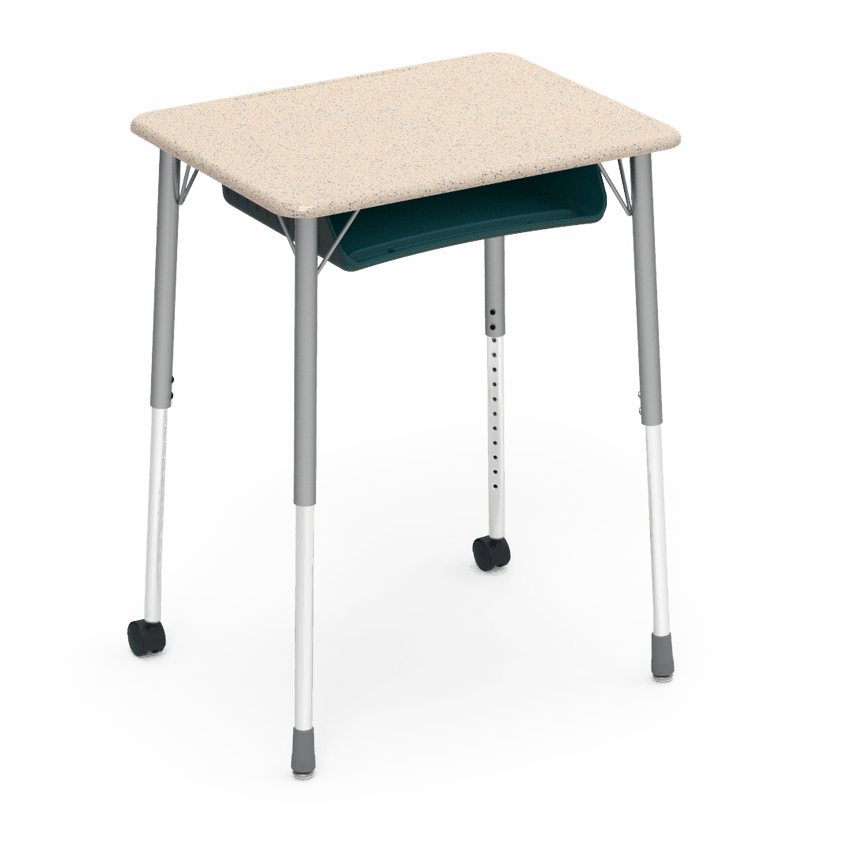 Virco ZUMA Series Student Desk with Book Box Adj Height 26"W x 20"D x 22"-34"H (DESK-ZADJ2026BOXMC2) - SchoolOutlet
