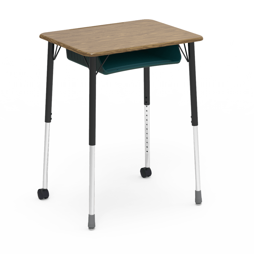 Virco ZUMA Series Student Desk with Book Box Adj Height 26"W x 20"D x 22"-34"H (DESK-ZADJ2026BOXMC2) - SchoolOutlet