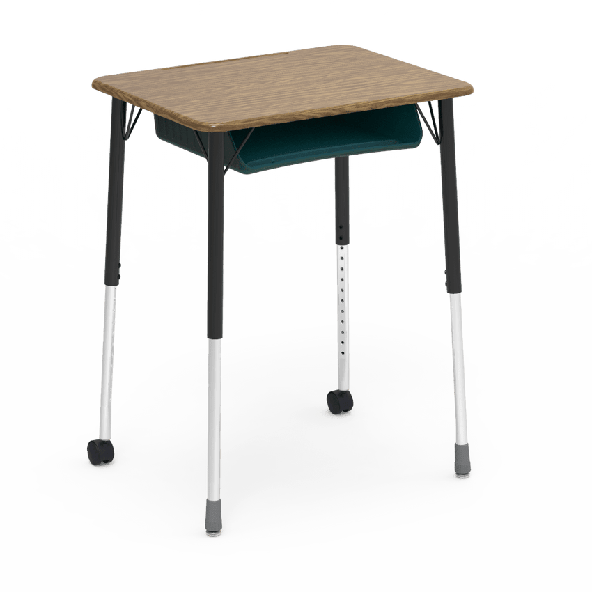 Virco ZUMA Series Student Desk with Book Box Adj Height 26"W x 20"D x 22"-34"H (DESK-ZADJ2026BOXMC2) - SchoolOutlet