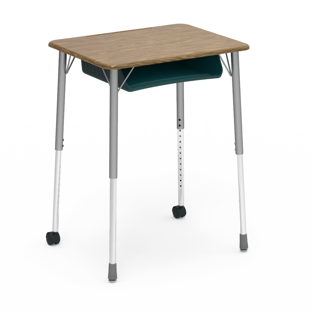Virco ZUMA Series Student Desk with Book Box Adj Height 26"W x 20"D x 22"-34"H (DESK-ZADJ2026BOXMC2) - SchoolOutlet
