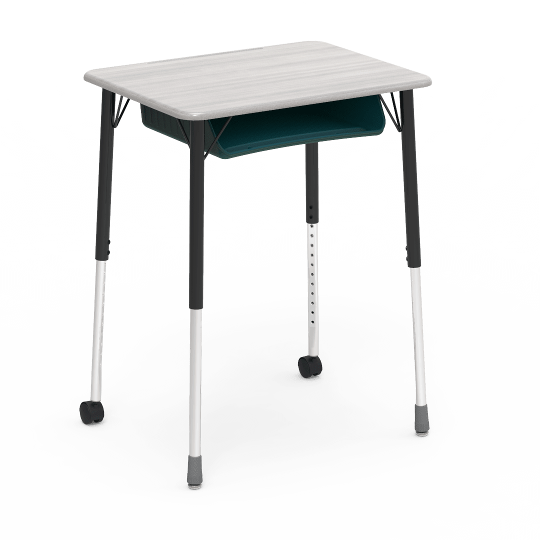 Virco ZUMA Series Student Desk with Book Box Adj Height 26"W x 20"D x 22"-34"H (DESK-ZADJ2026BOXMC2) - SchoolOutlet