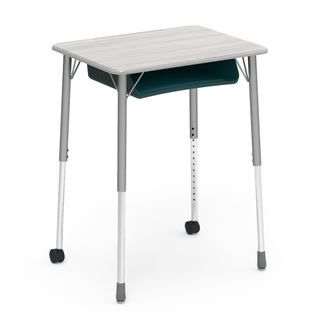 Virco ZUMA Series Student Desk with Book Box Adj Height 26"W x 20"D x 22"-34"H (DESK-ZADJ2026BOXMC2) - SchoolOutlet