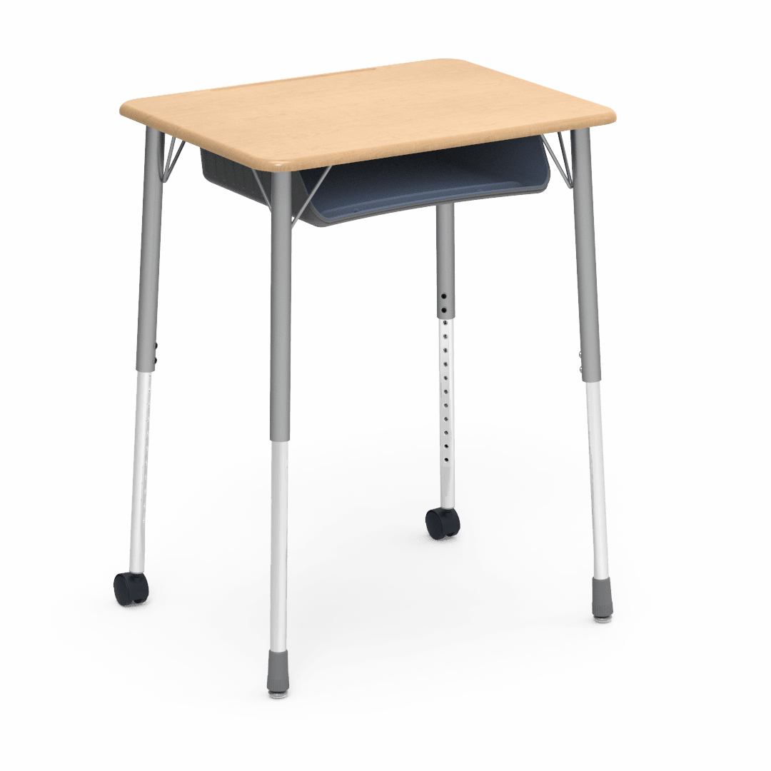 Virco ZUMA Series Student Desk with Book Box Adj Height 26"W x 20"D x 22"-34"H (DESK-ZADJ2026BOXMC2) - SchoolOutlet