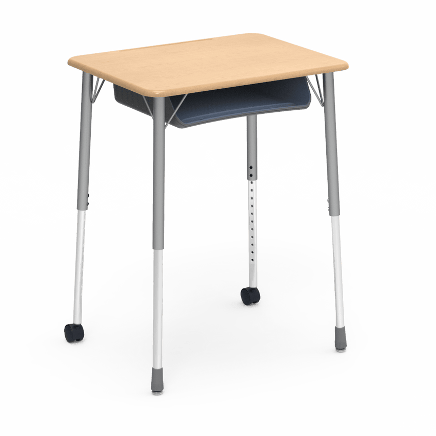 Virco ZUMA Series Student Desk with Book Box Adj Height 26"W x 20"D x 22"-34"H (DESK-ZADJ2026BOXMC2) - SchoolOutlet