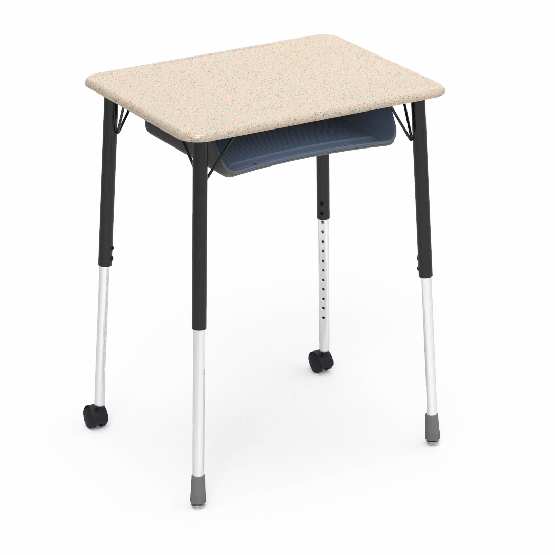 Virco ZUMA Series Student Desk with Book Box Adj Height 26"W x 20"D x 22"-34"H (DESK-ZADJ2026BOXMC2) - SchoolOutlet