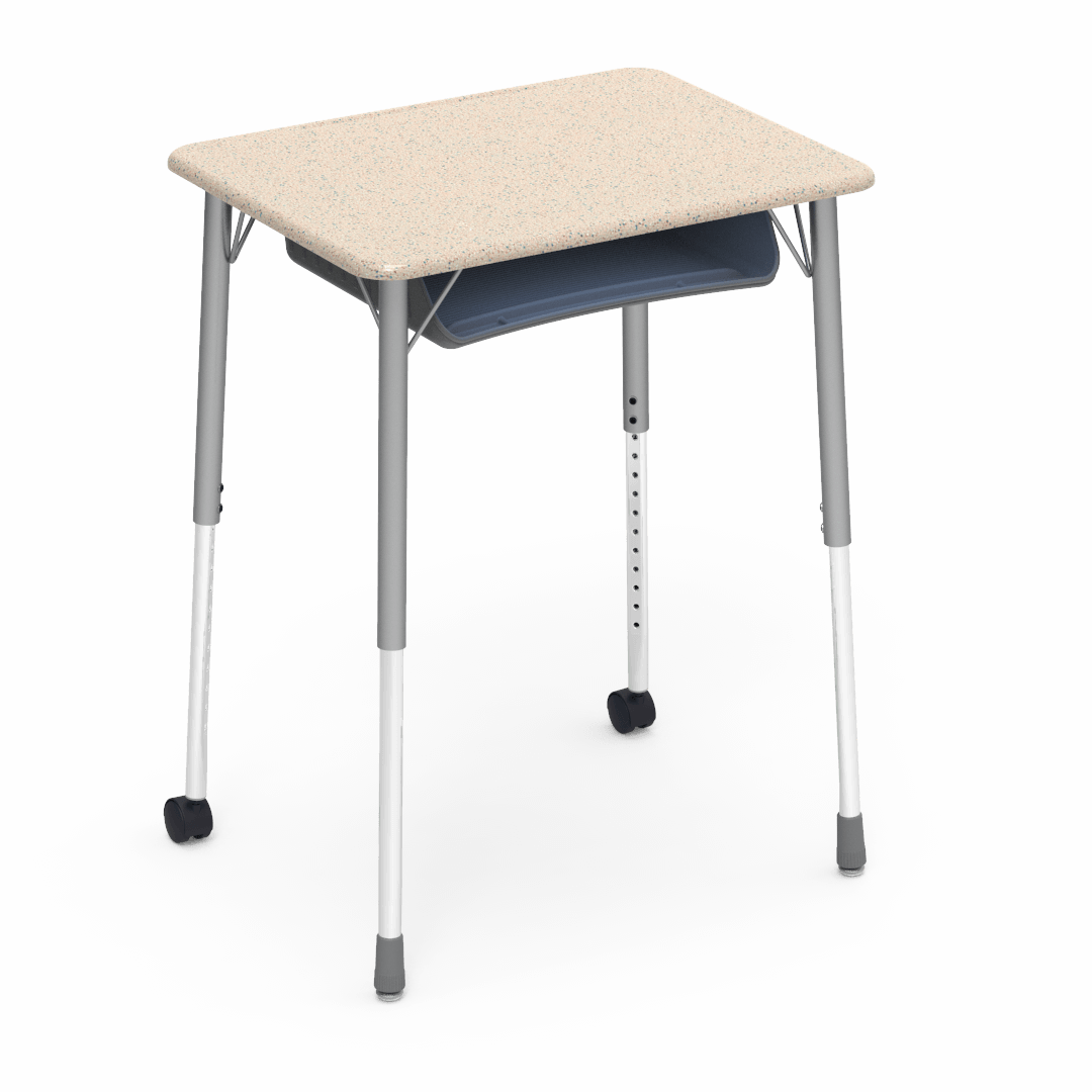 Virco ZUMA Series Student Desk with Book Box Adj Height 26"W x 20"D x 22"-34"H (DESK-ZADJ2026BOXMC2) - SchoolOutlet