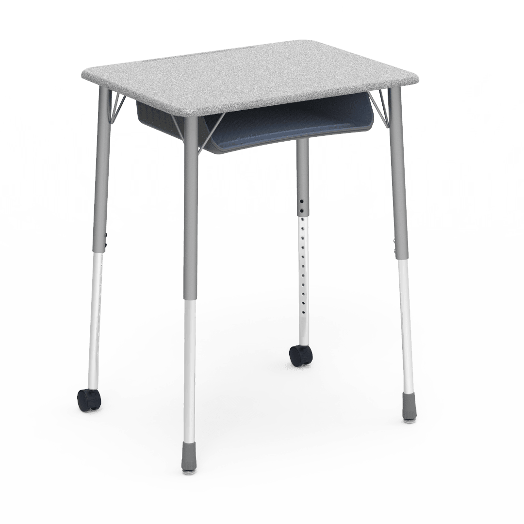 Virco ZUMA Series Student Desk with Book Box Adj Height 26"W x 20"D x 22"-34"H (DESK-ZADJ2026BOXMC2) - SchoolOutlet
