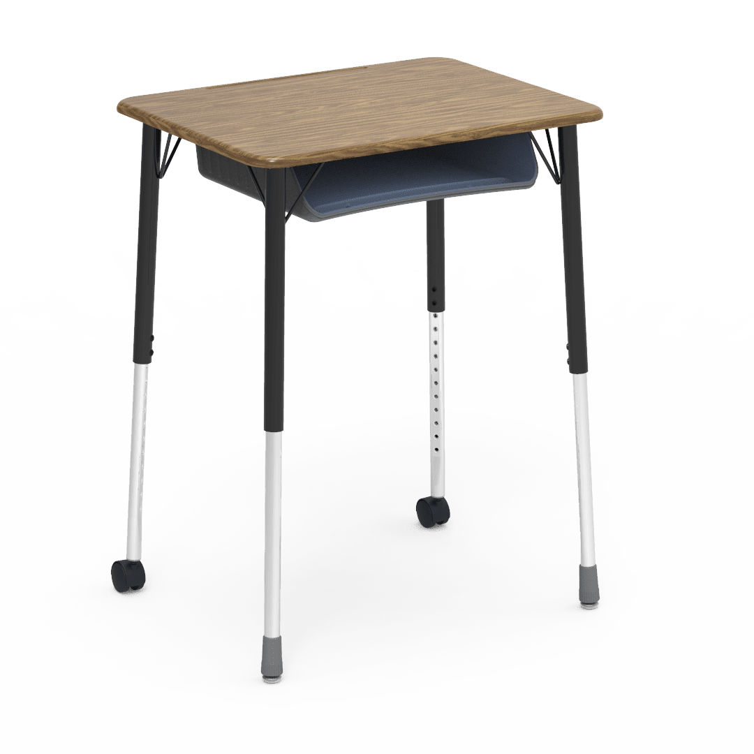 Virco ZUMA Series Student Desk with Book Box Adj Height 26"W x 20"D x 22"-34"H (DESK-ZADJ2026BOXMC2) - SchoolOutlet