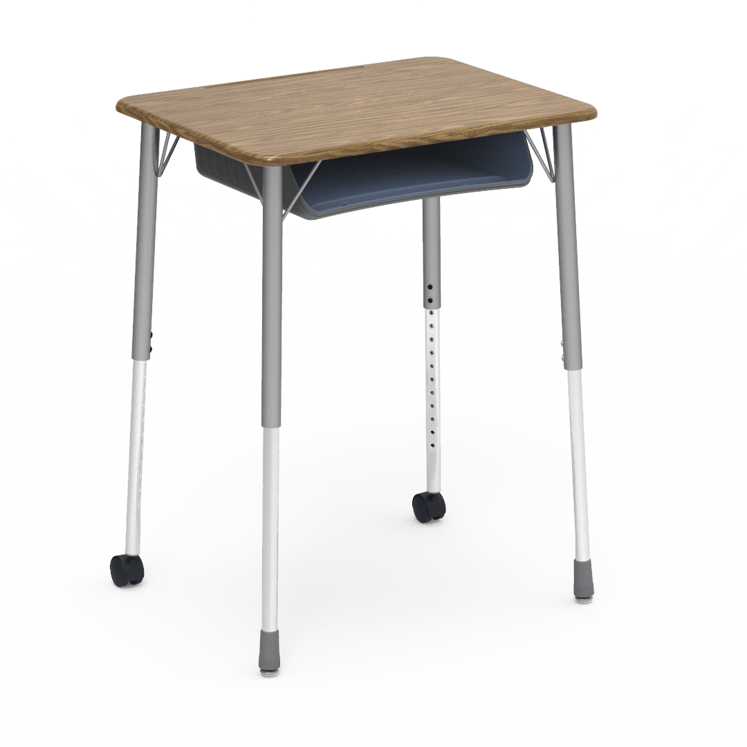 Virco ZUMA Series Student Desk with Book Box Adj Height 26"W x 20"D x 22"-34"H (DESK-ZADJ2026BOXMC2) - SchoolOutlet
