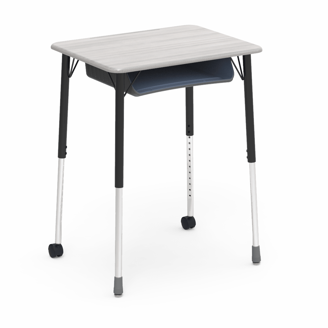 Virco ZUMA Series Student Desk with Book Box Adj Height 26"W x 20"D x 22"-34"H (DESK-ZADJ2026BOXMC2) - SchoolOutlet