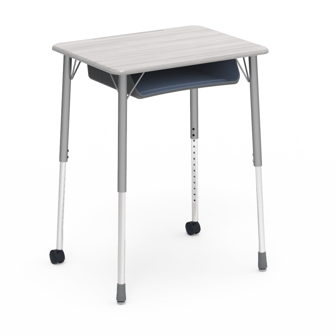 Virco ZUMA Series Student Desk with Book Box Adj Height 26"W x 20"D x 22"-34"H (DESK-ZADJ2026BOXMC2) - SchoolOutlet