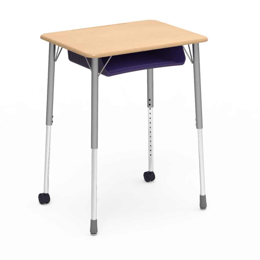 Virco ZUMA Series Student Desk with Book Box Adj Height 26"W x 20"D x 22"-34"H (DESK-ZADJ2026BOXMC2) - SchoolOutlet