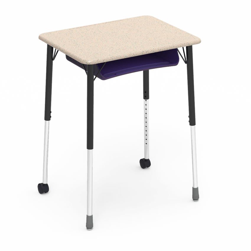 Virco ZUMA Series Student Desk with Book Box Adj Height 26"W x 20"D x 22"-34"H (DESK-ZADJ2026BOXMC2) - SchoolOutlet
