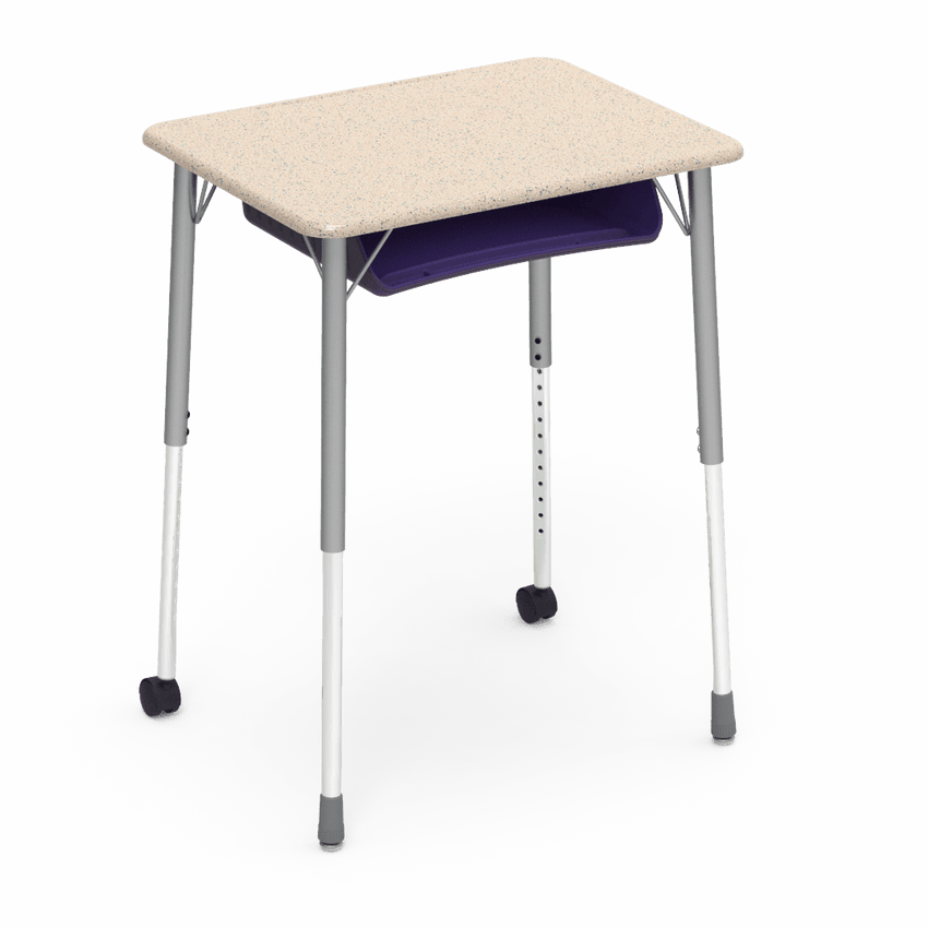Virco ZUMA Series Student Desk with Book Box Adj Height 26"W x 20"D x 22"-34"H (DESK-ZADJ2026BOXMC2) - SchoolOutlet