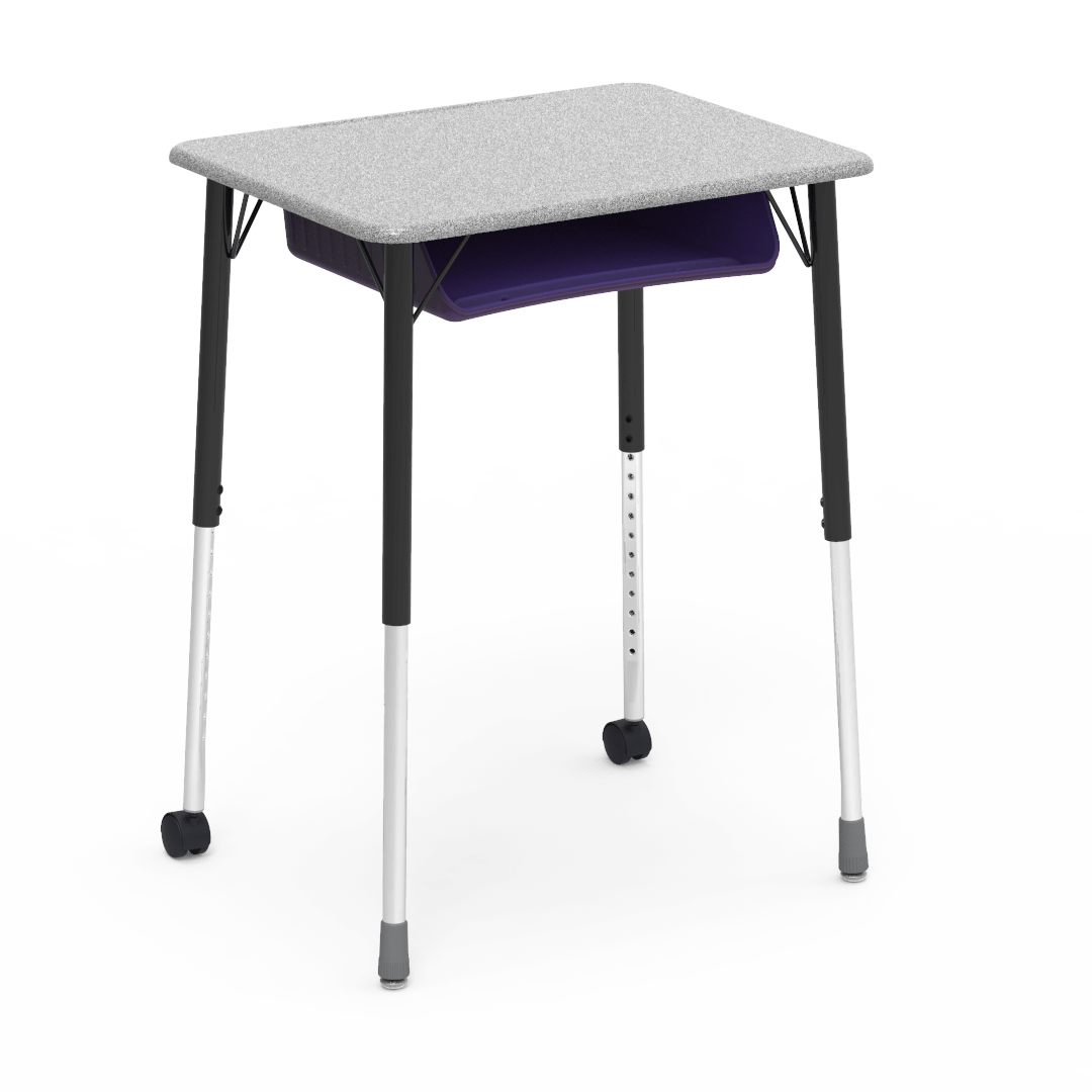 Virco ZUMA Series Student Desk with Book Box Adj Height 26"W x 20"D x 22"-34"H (DESK-ZADJ2026BOXMC2) - SchoolOutlet