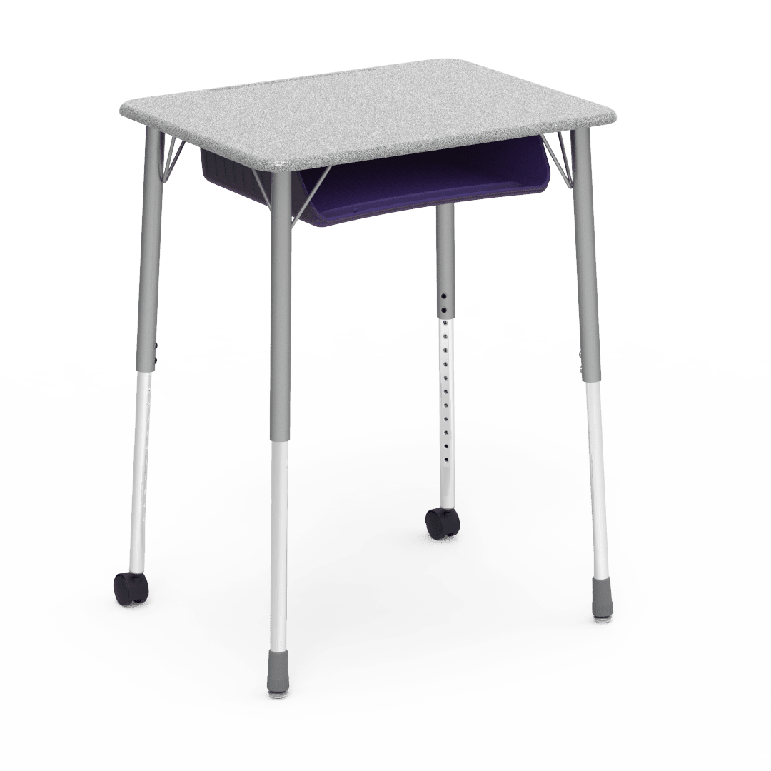 Virco ZUMA Series Student Desk with Book Box Adj Height 26"W x 20"D x 22"-34"H (DESK-ZADJ2026BOXMC2) - SchoolOutlet