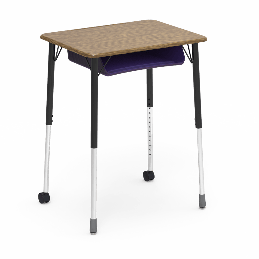 Virco ZUMA Series Student Desk with Book Box Adj Height 26"W x 20"D x 22"-34"H (DESK-ZADJ2026BOXMC2) - SchoolOutlet