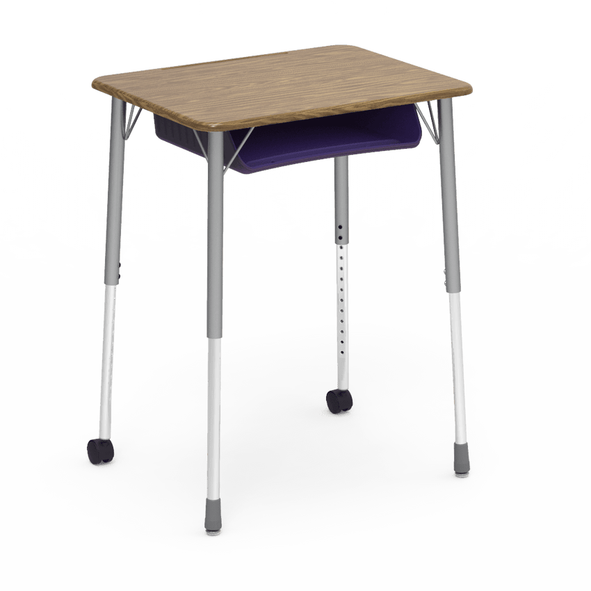 Virco ZUMA Series Student Desk with Book Box Adj Height 26"W x 20"D x 22"-34"H (DESK-ZADJ2026BOXMC2) - SchoolOutlet